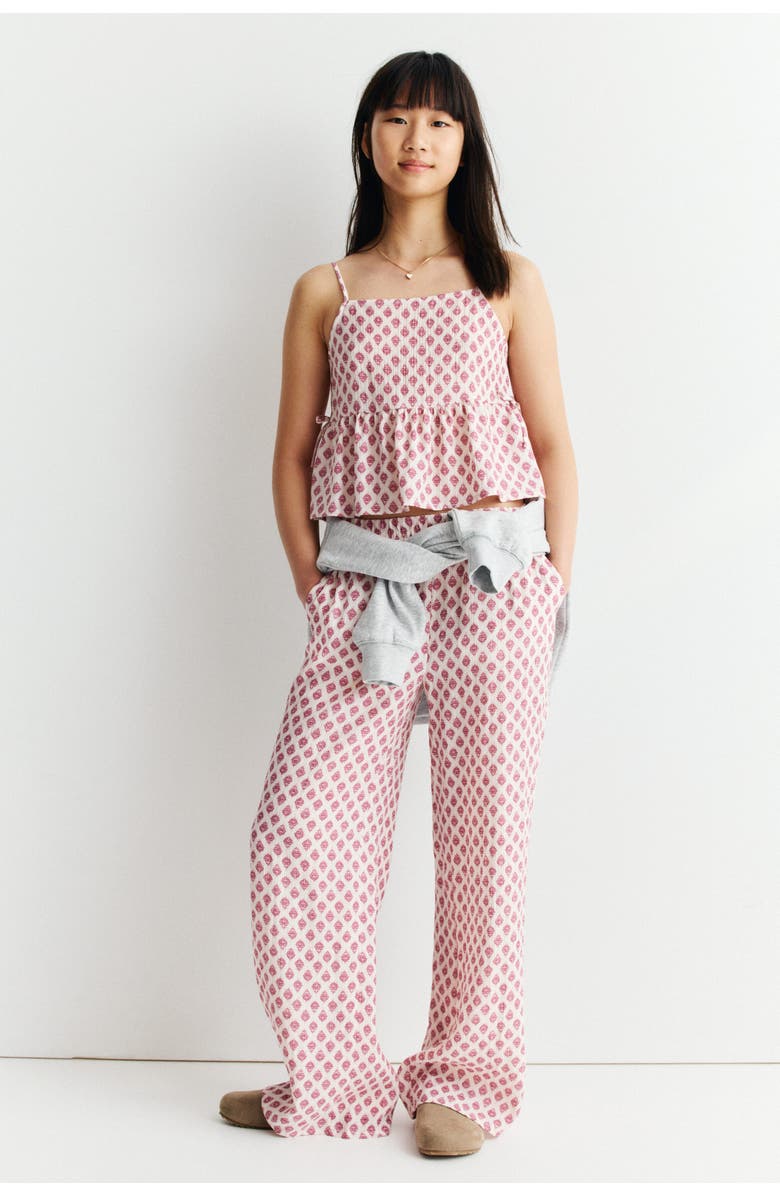 H&M 2-piece Seersucker Set, Alternate, color, Light Beige/Patterned