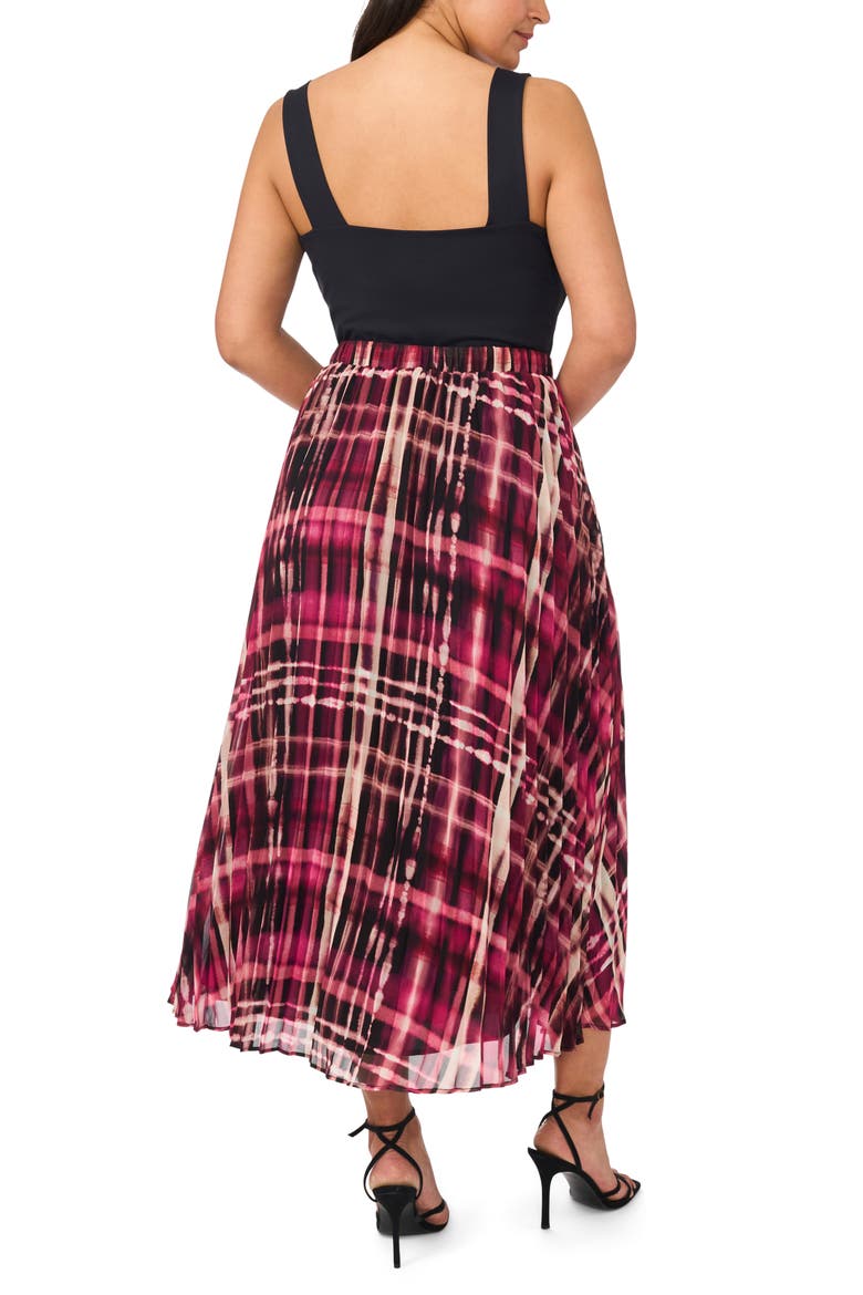 Pleated Georgette Skirt, Alternate, color, MAGENTA PURPLE