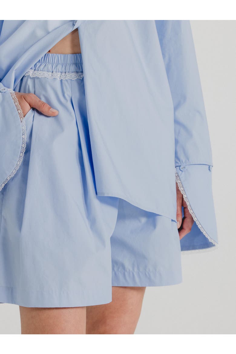Poplin Shorts, Alternate, color, Sky Blue