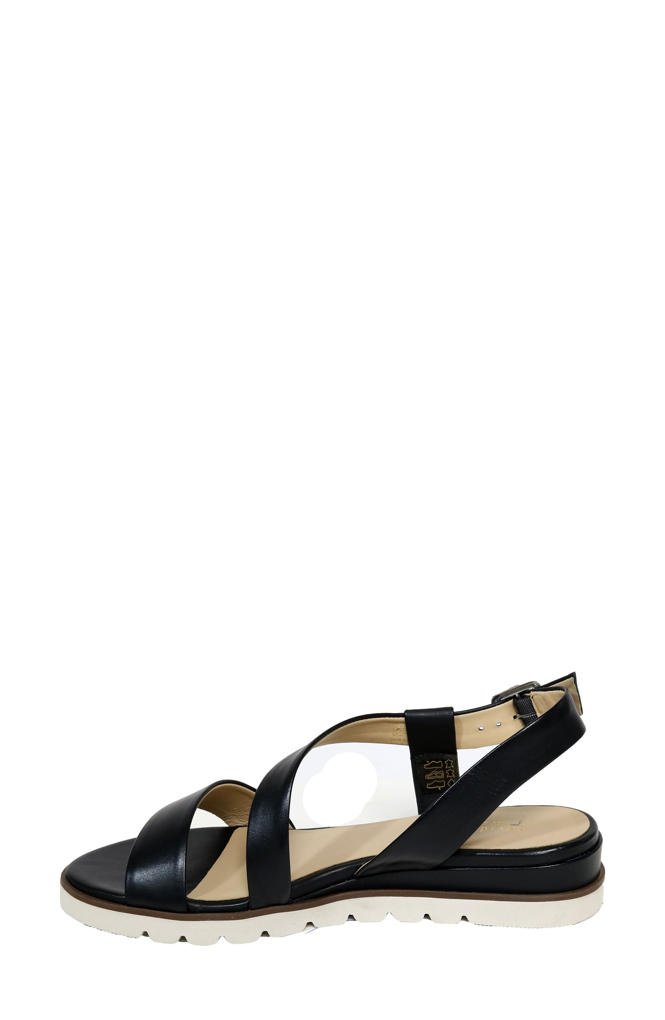 David Tate Ingrid Wedge Sandal, Alternate, color, Black