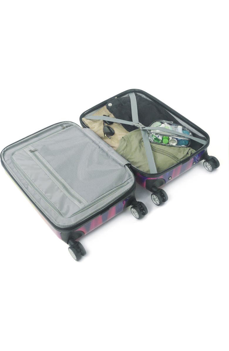 Ful Tie-dye Swirl 28 Inch Expandable Spinner Rolling Luggage Suitcase, ABS Hard Case, Upright, Alternate, color,