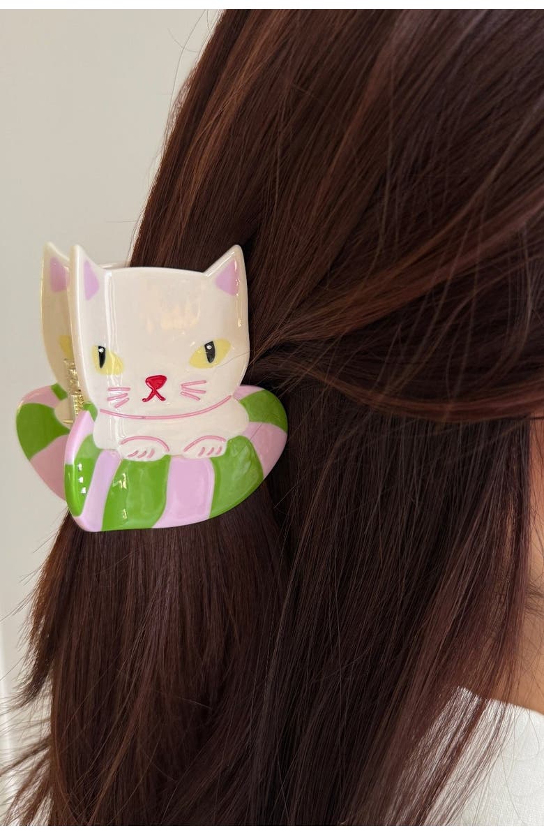 Centinelle Vacation Kitty Hair Claw, Alternate, color, White