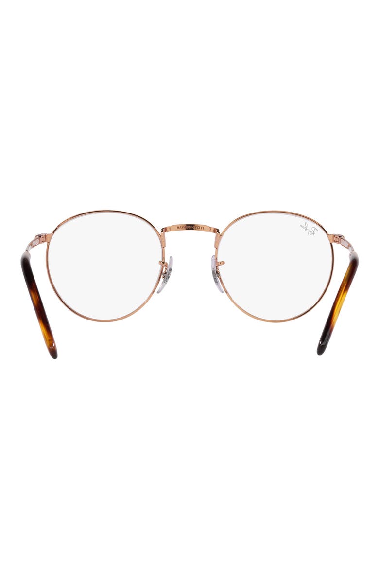 RX3637V 53mm Round Optical Glasses, Alternate, color, ROSE GOLD