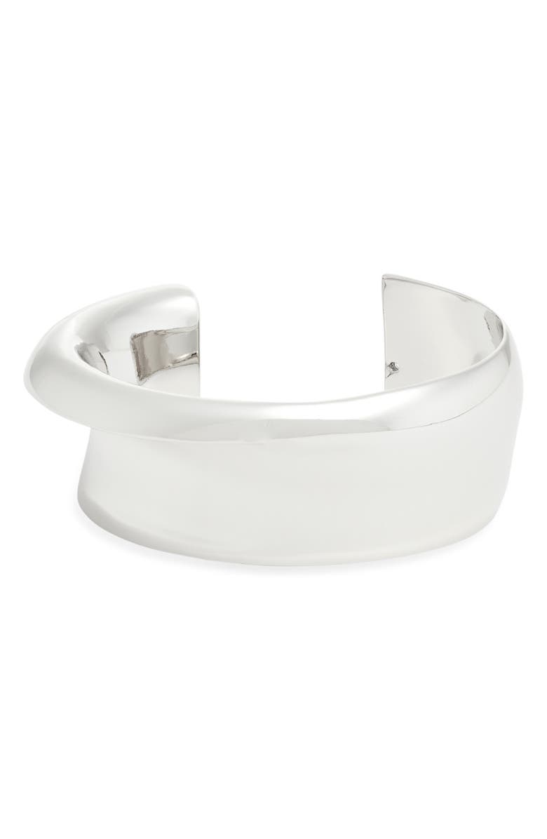 Open Edit Bold Cuff Bracelet, Main, color, Silver