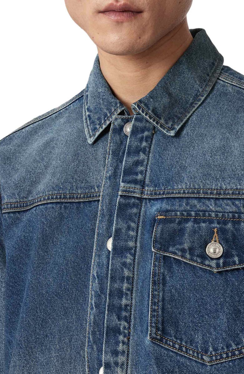 AllSaints Roth Denim Jacket, Alternate, color, Dark Indigo