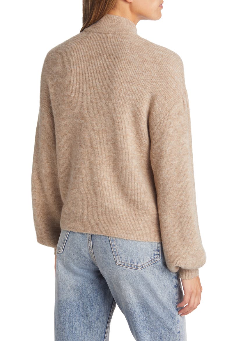 Rubellefile Mock Neck Sweater, Alternate, color, SILVER MINK MELANGE