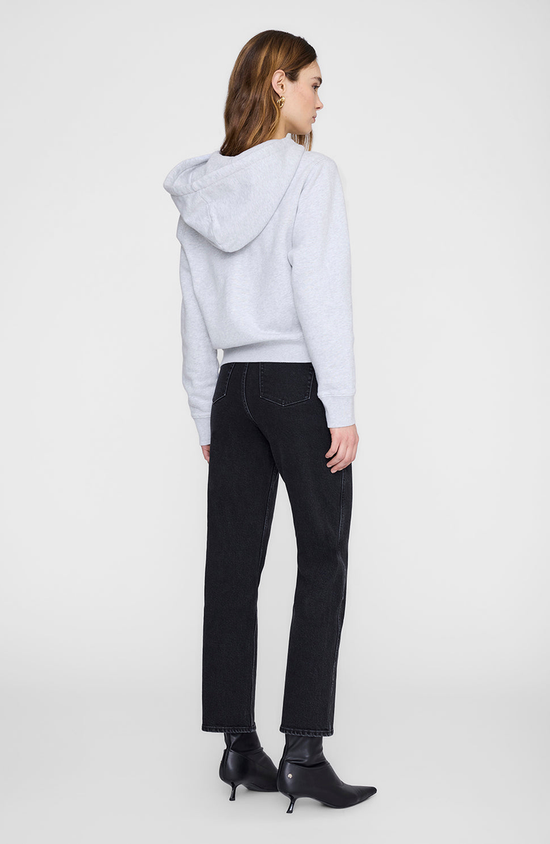 ANINE BING Casper Zip Up Sweatshirt, Alternate, color, Grey Melange