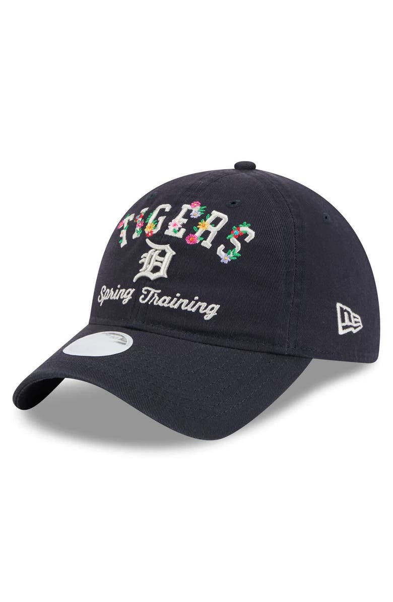 New Era Women's New Era  Navy Detroit Tigers 2025 Spring Training Floral 9TWENTY Adjustable Hat, Main, color, 