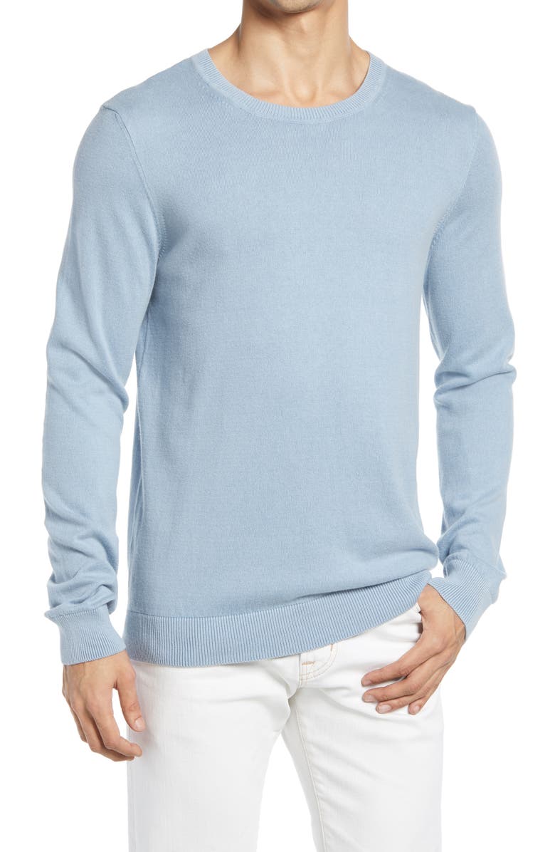 Billy Reid Cotton & Cashmere Crewneck Sweater, Main, color,