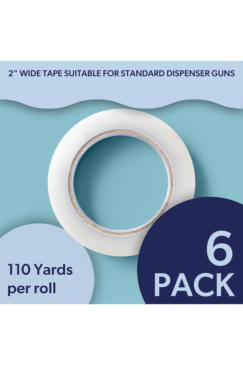 Otto Classic Heavy Duty 2" x 110 Yards Per Roll Packing Tape, Clear, Alternate, color, Clear