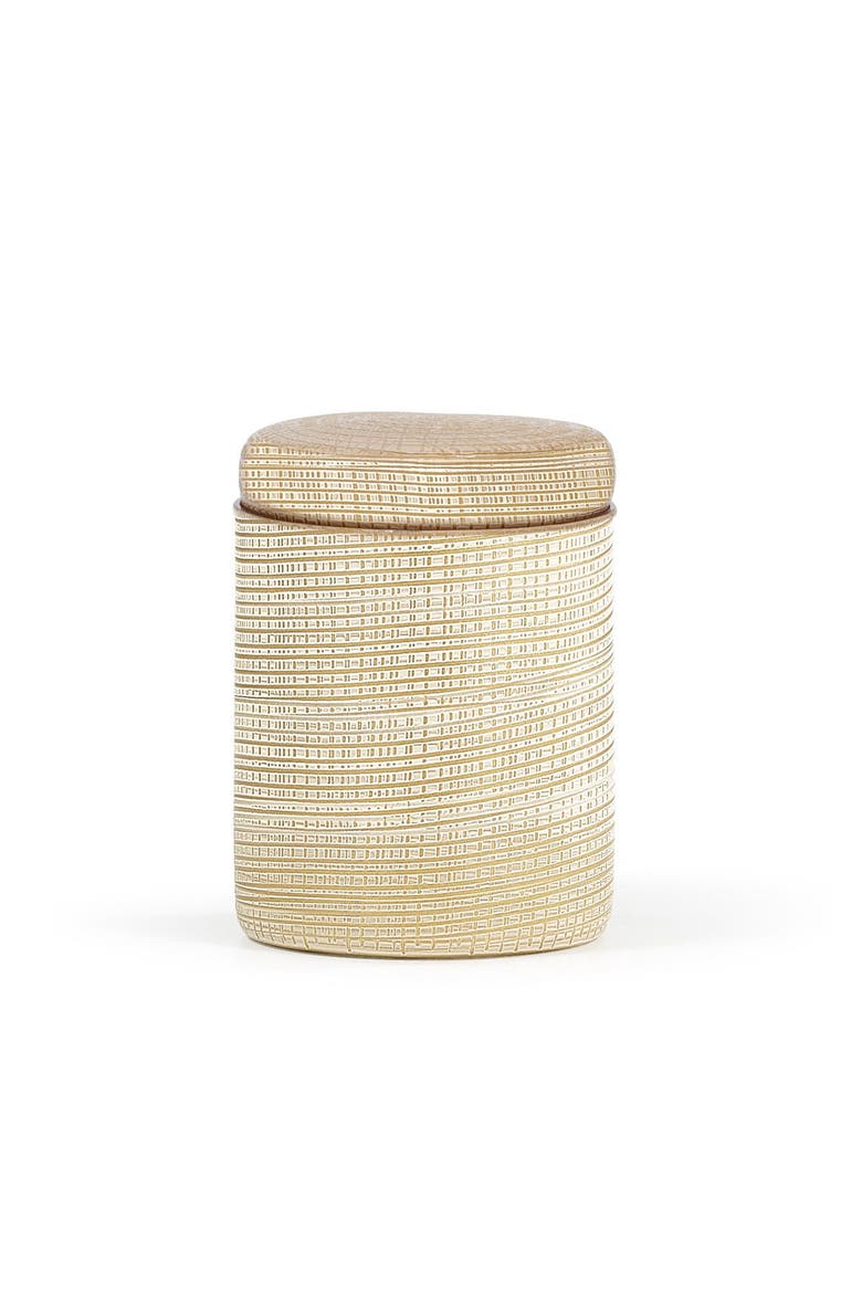 Woven Gold Canister, Main, color, GOLD