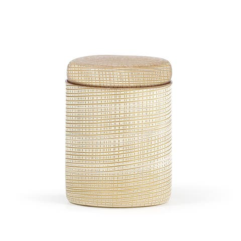 Woven Gold Canister