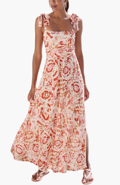 Women's Tie Strap Maxi Dress