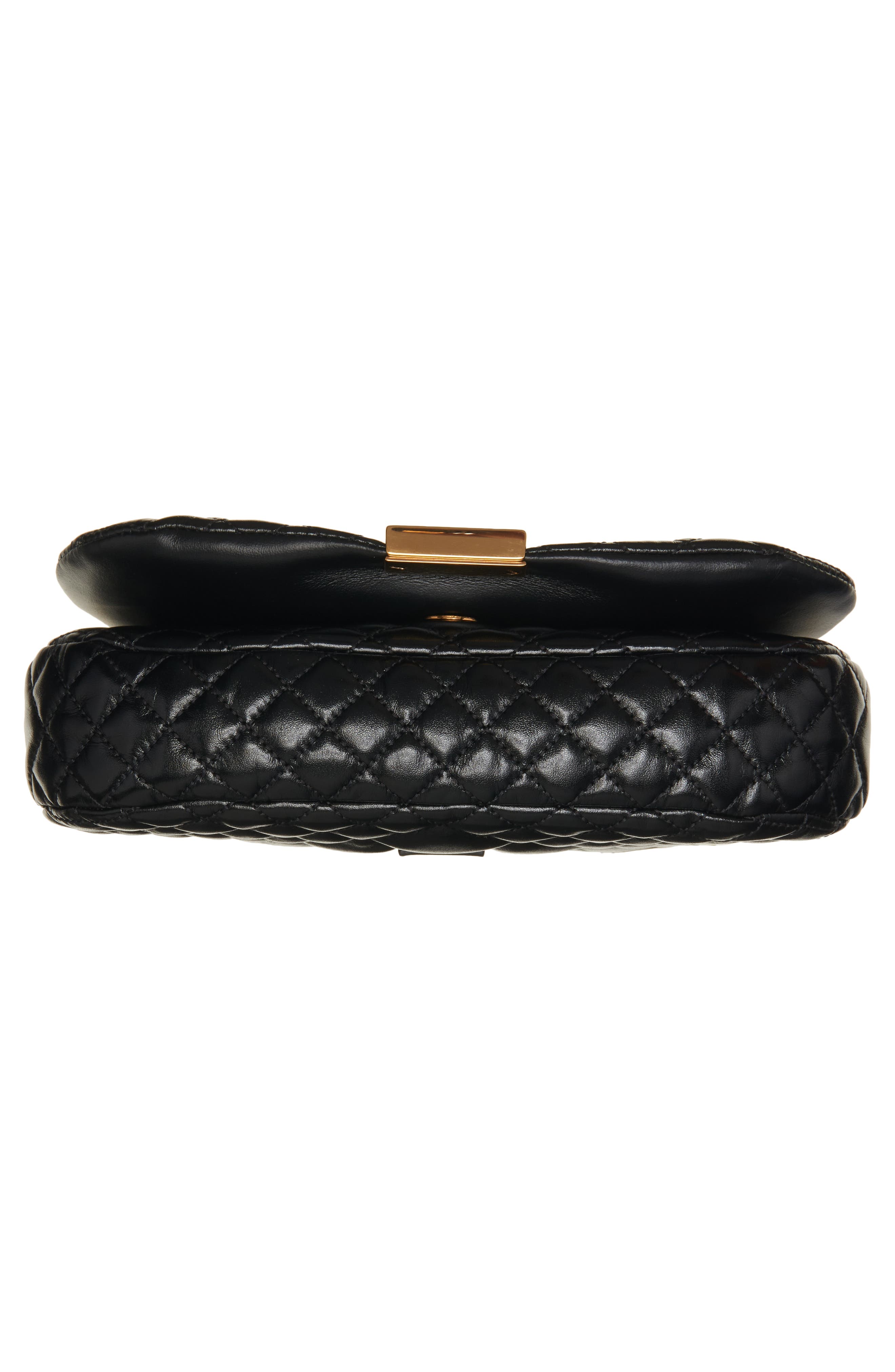 Versace Mini Greca Goddess Quilted Leather Shoulder Bag, Alternate, color, 