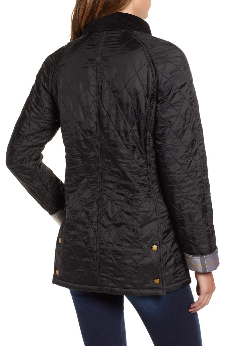 Barbour Beadnell Quilted Jacket, Alternate, color, Black/Black
