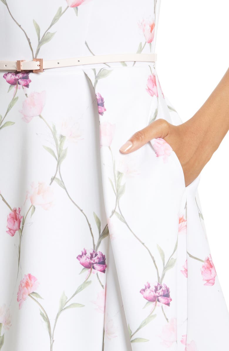 Ted Baker London Ahlanna Sketchbook Skater Dress, Alternate, color,