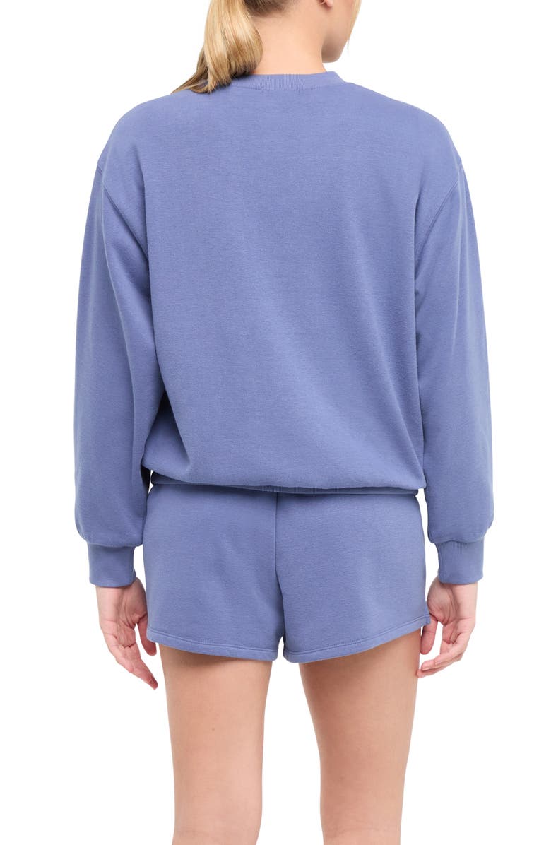 Wildfox Alex Sweatshirt, Alternate, color, Gray Blue Daises