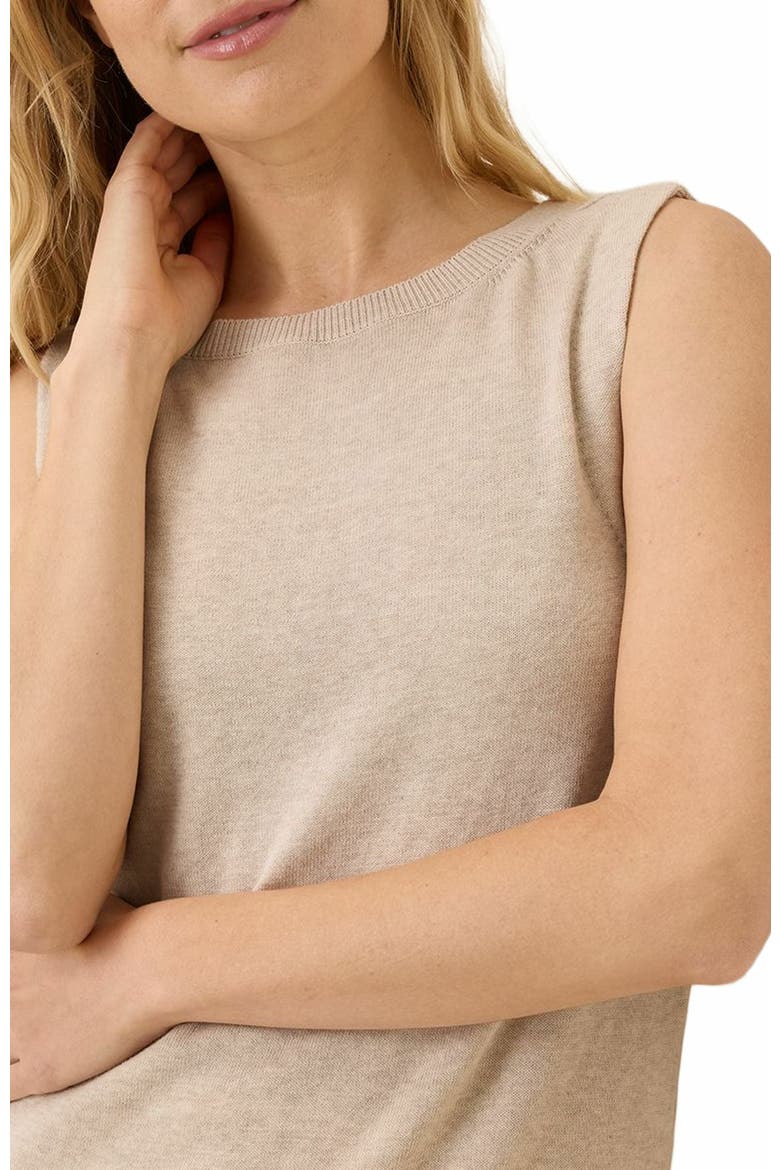 Organic Cotton Classic Fine Knit Shell, Alternate, color, Sandshell Heather