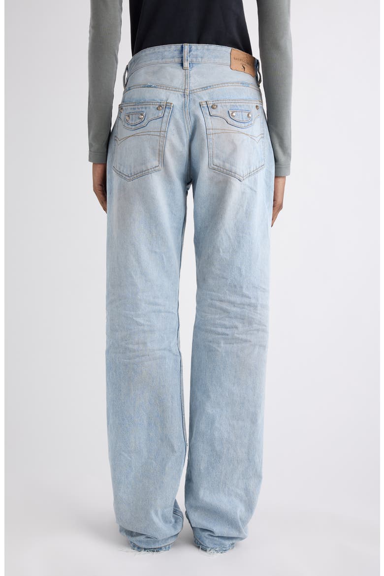 City Distressed Straight Leg Jeans, Alternate, color, 4200 LIGHT BLUE
