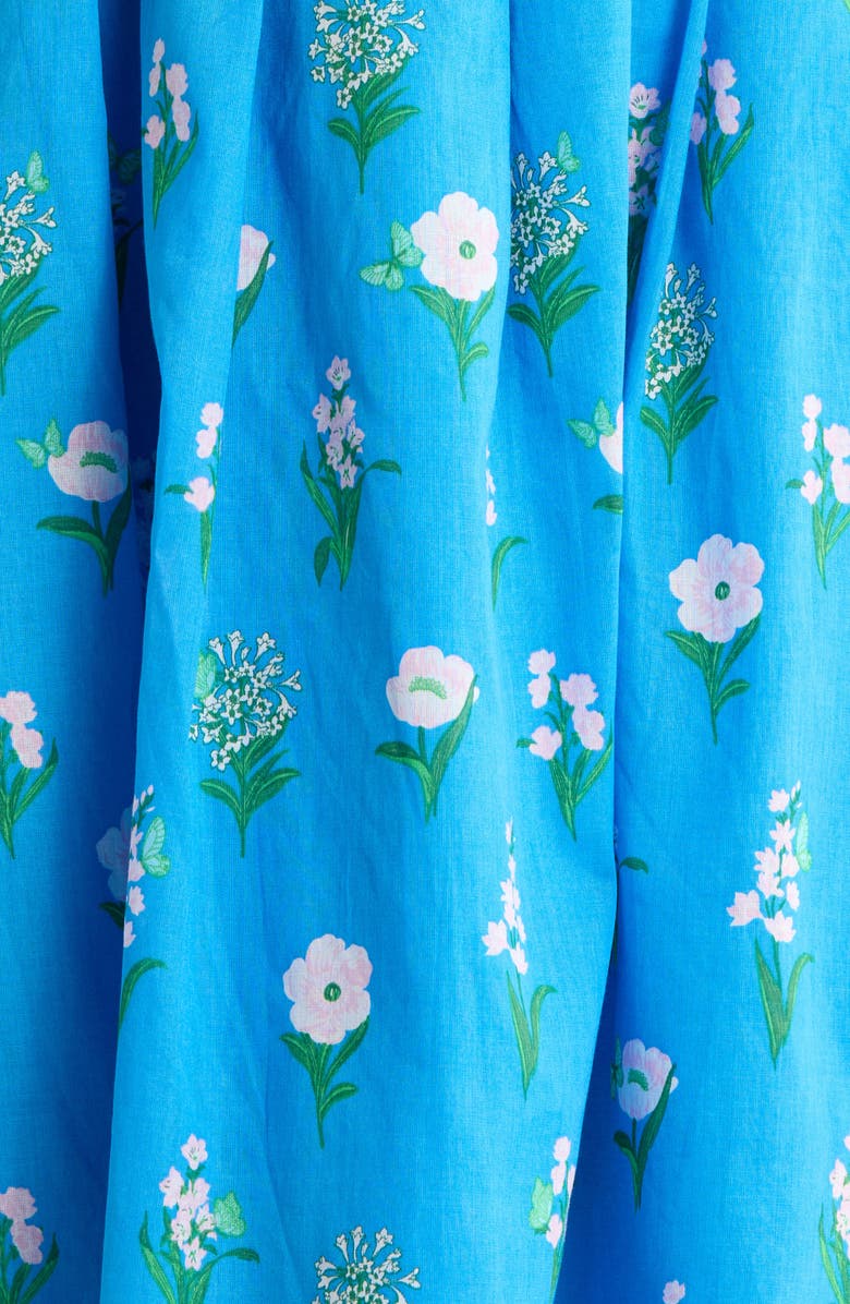 SUGARLIPS Graica Pleated Midi Dress, Alternate, color, Blue White Green