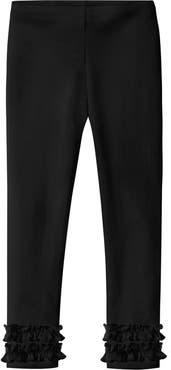 CITY THREADS Girls Soft 100% Cotton Ruffle Leggings