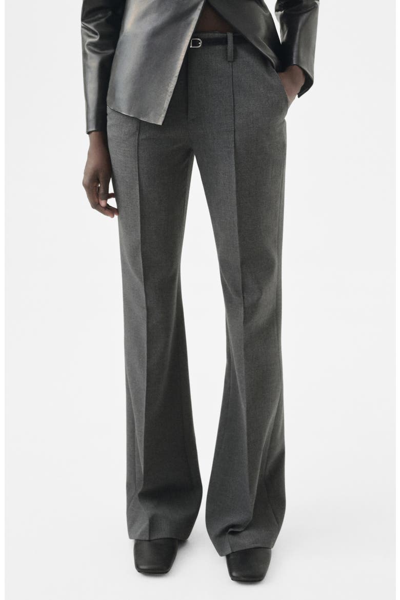 Selection Belted Straight Leg Pants, Main, color, GRAY
