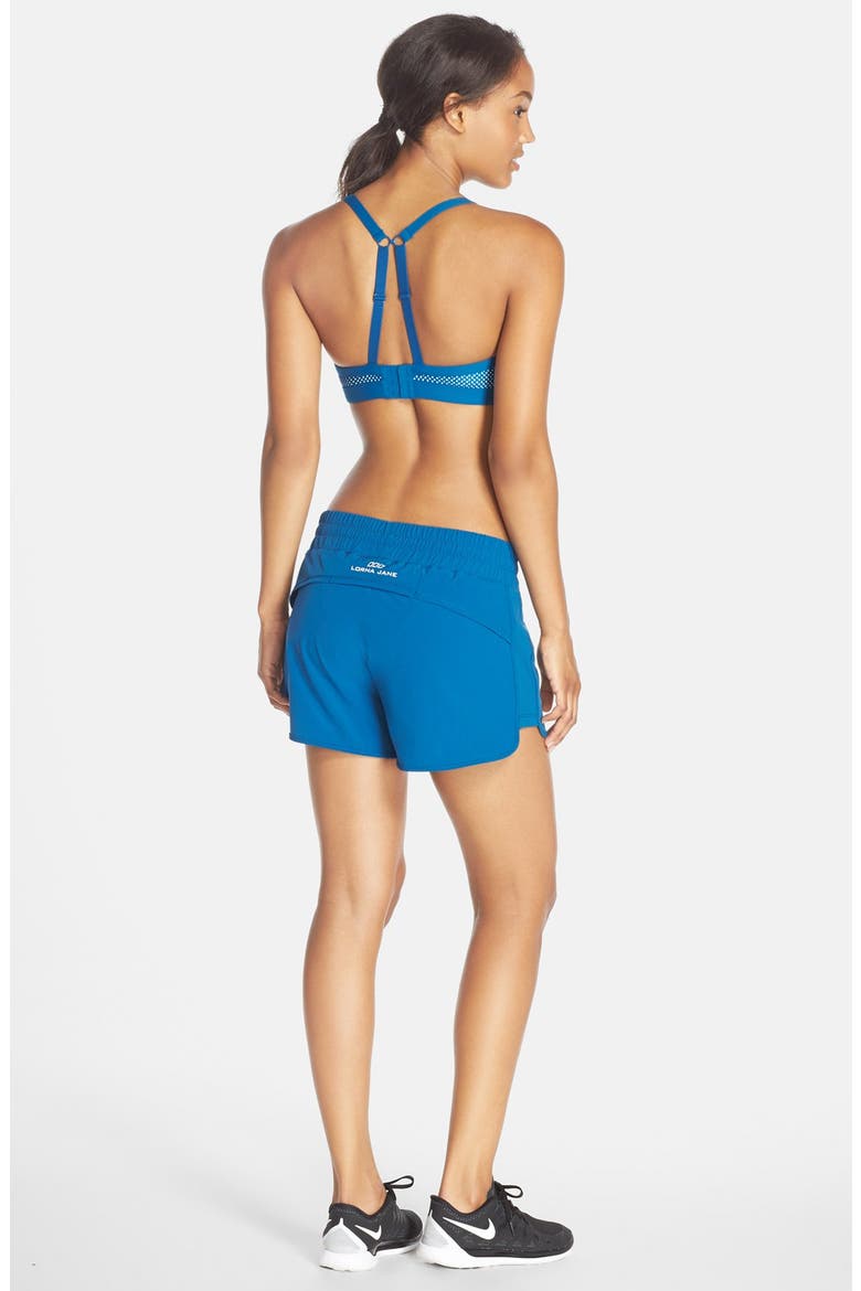 'Side Step' Sports Bra, Alternate, color, OCEAN/ BLUE SKY