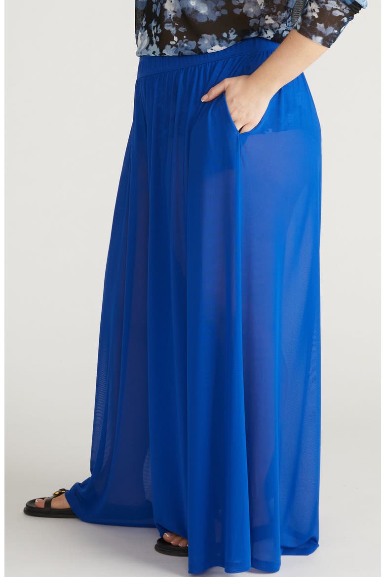 Mesh Wide Leg Pants, Alternate, color, ULTRAMARINE BLUE