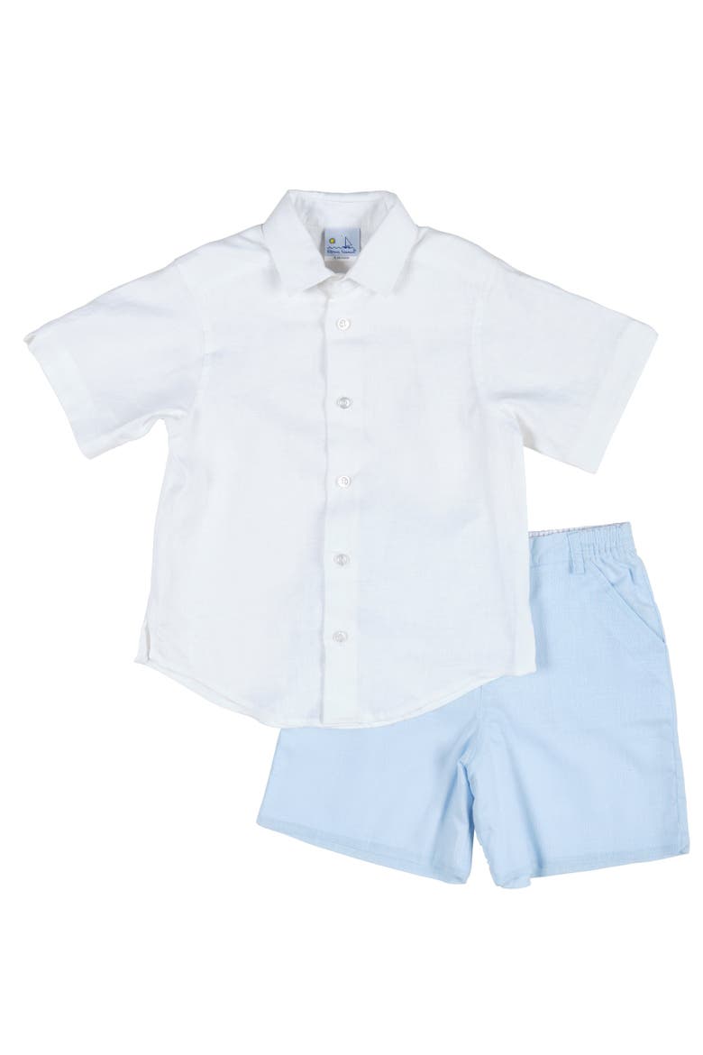 Linen Look Short, Alternate, color, Light Blue