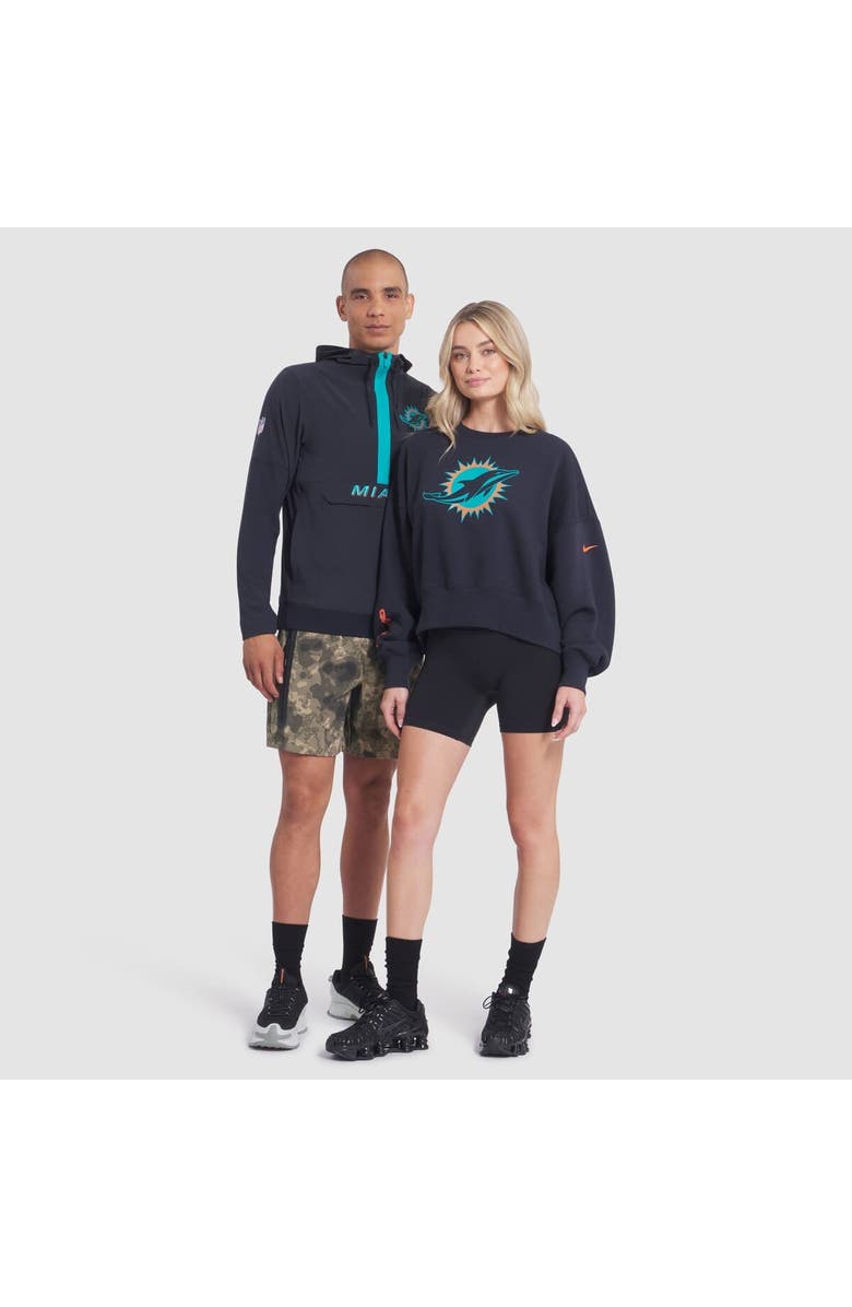 Nike Women's Nike Pitch Blue Miami Dolphins 2025 Rivalries Collection Oversized Phoenix Fleece Sweatshirt, Alternate, color, Navy