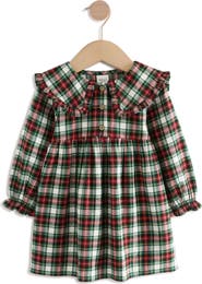NEXT Kids' Check Collared Cotton Dress