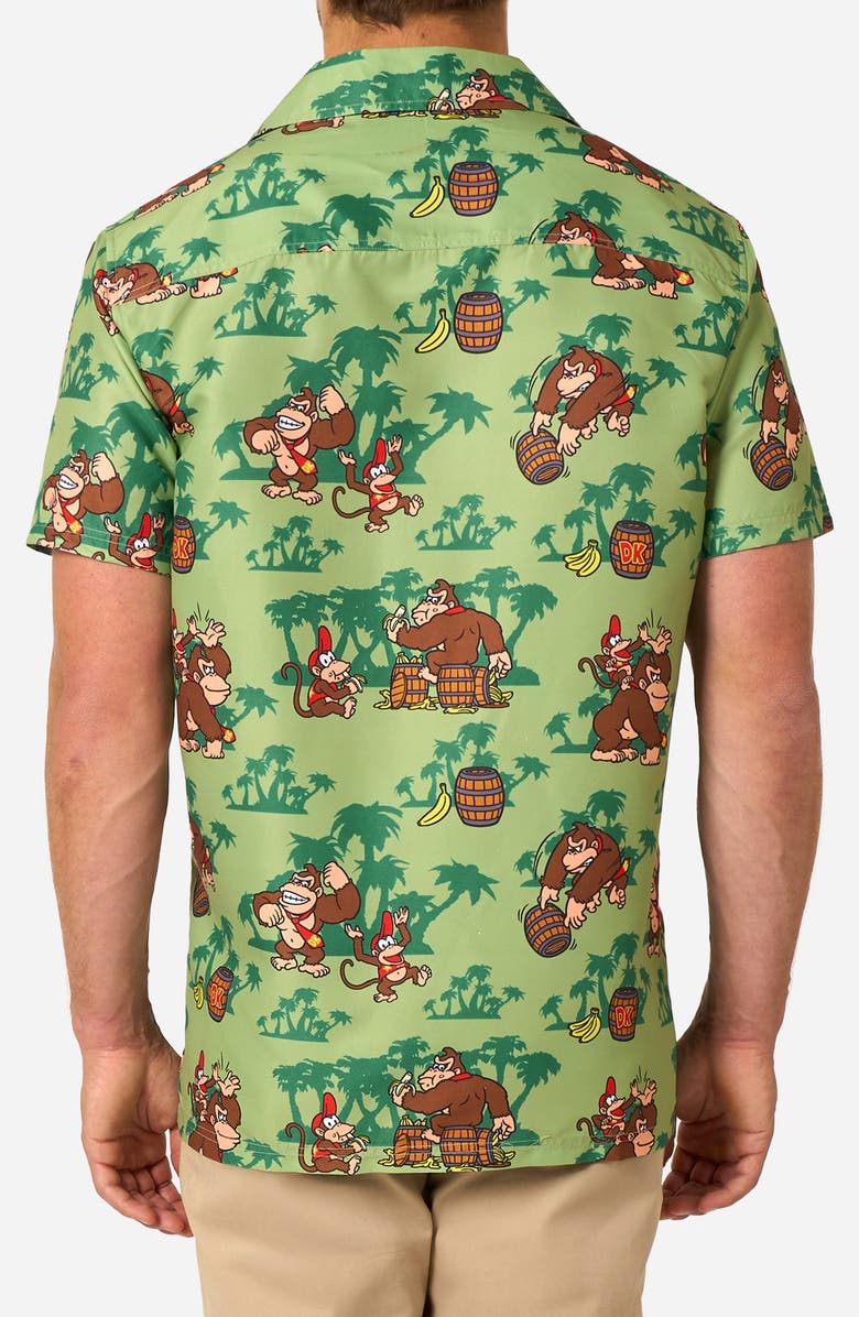 OppoSuits Donkey Kong<sup>™</sup> Camp Shirt, Alternate, color, Green Multi