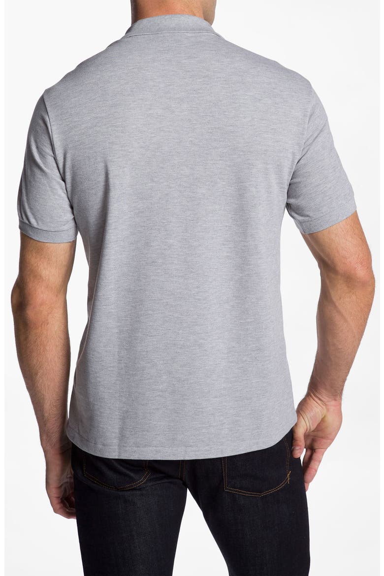 'Chine' Piqué Polo, Alternate, color, ARGENT GREY