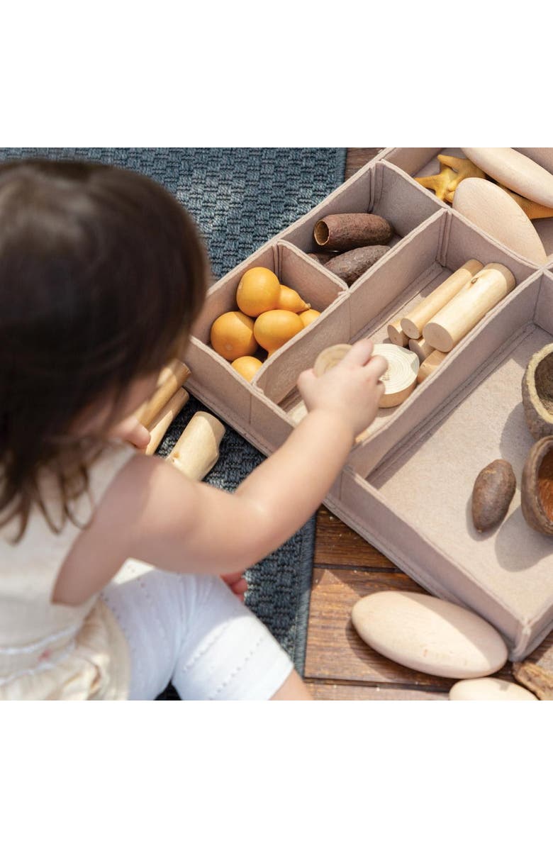 Kaplan Early Learning Company Nature's Geometry Toddler Loose Parts STEM Kit, Alternate, color, Beige