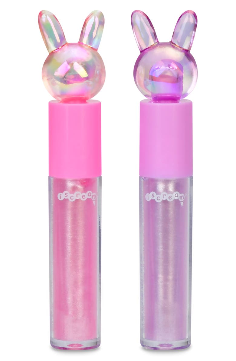 Iscream Kids' Bunny 2-Pack Lip Gloss Set, Main, color, Pink Multi