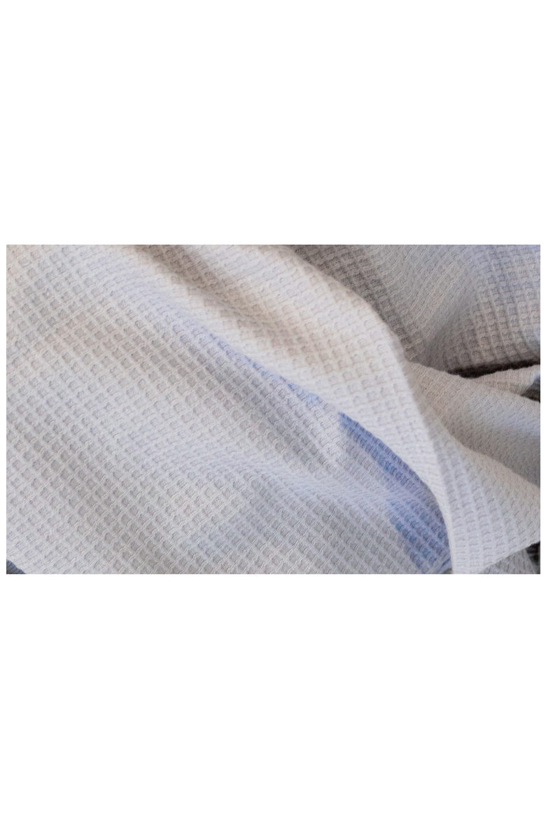 Lil Love Embroidered Waffle Blanket, Alternate, color, Dusty Blue