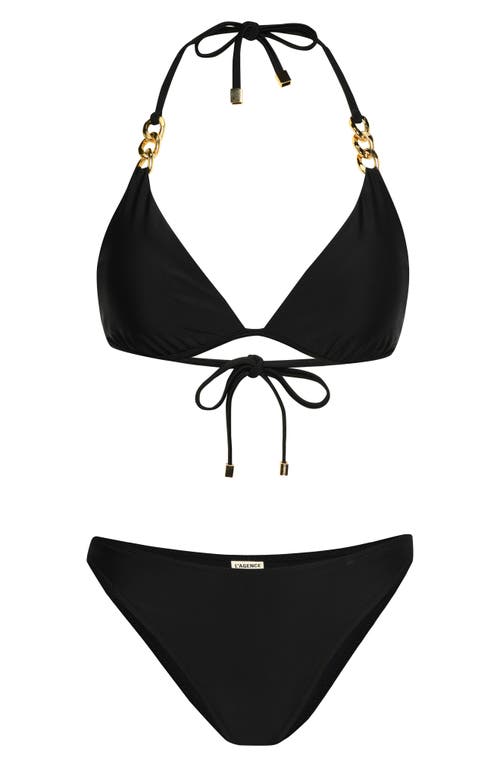L AGENCE L'AGENCE ANNABELLE SOLID TRIANGLE BIKINI TOP