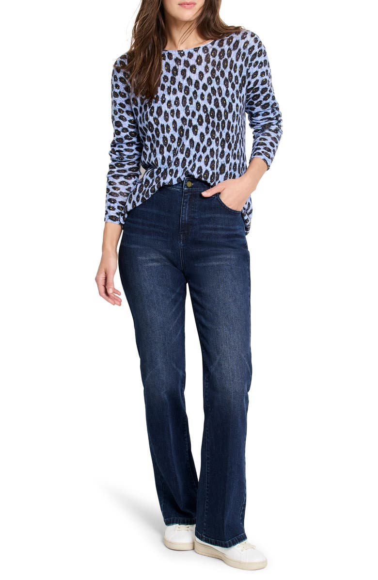 NIC+ZOE Pebble Blues Knit Top, Alternate, color, Blue Multi