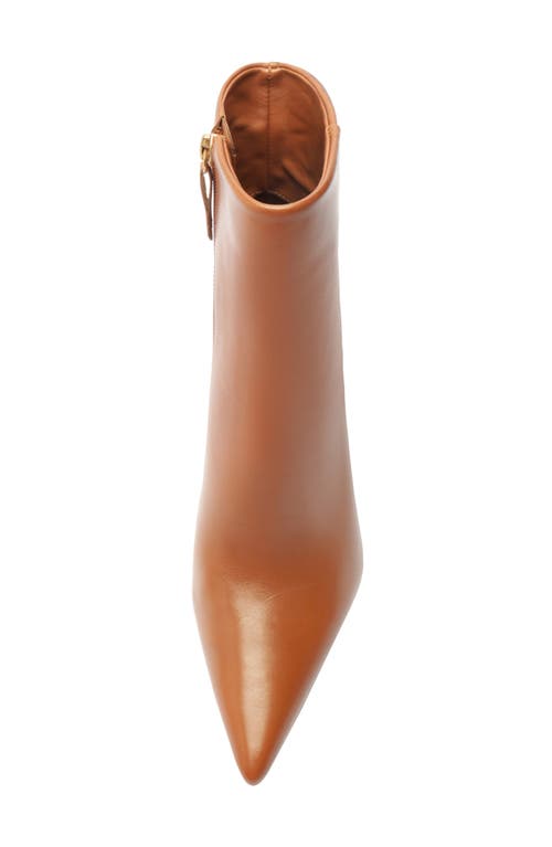 Schutz Mikki Casual Pointed Toe Genuine Calf Hair Bootie In Brown