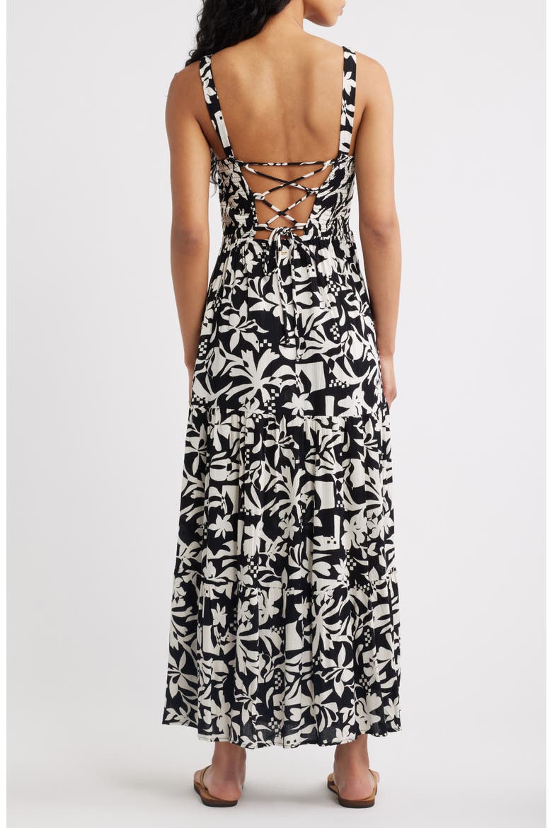Topanga Canyon Print Sleeveless Maxi Dress, Alternate, color, BONE/BLACK