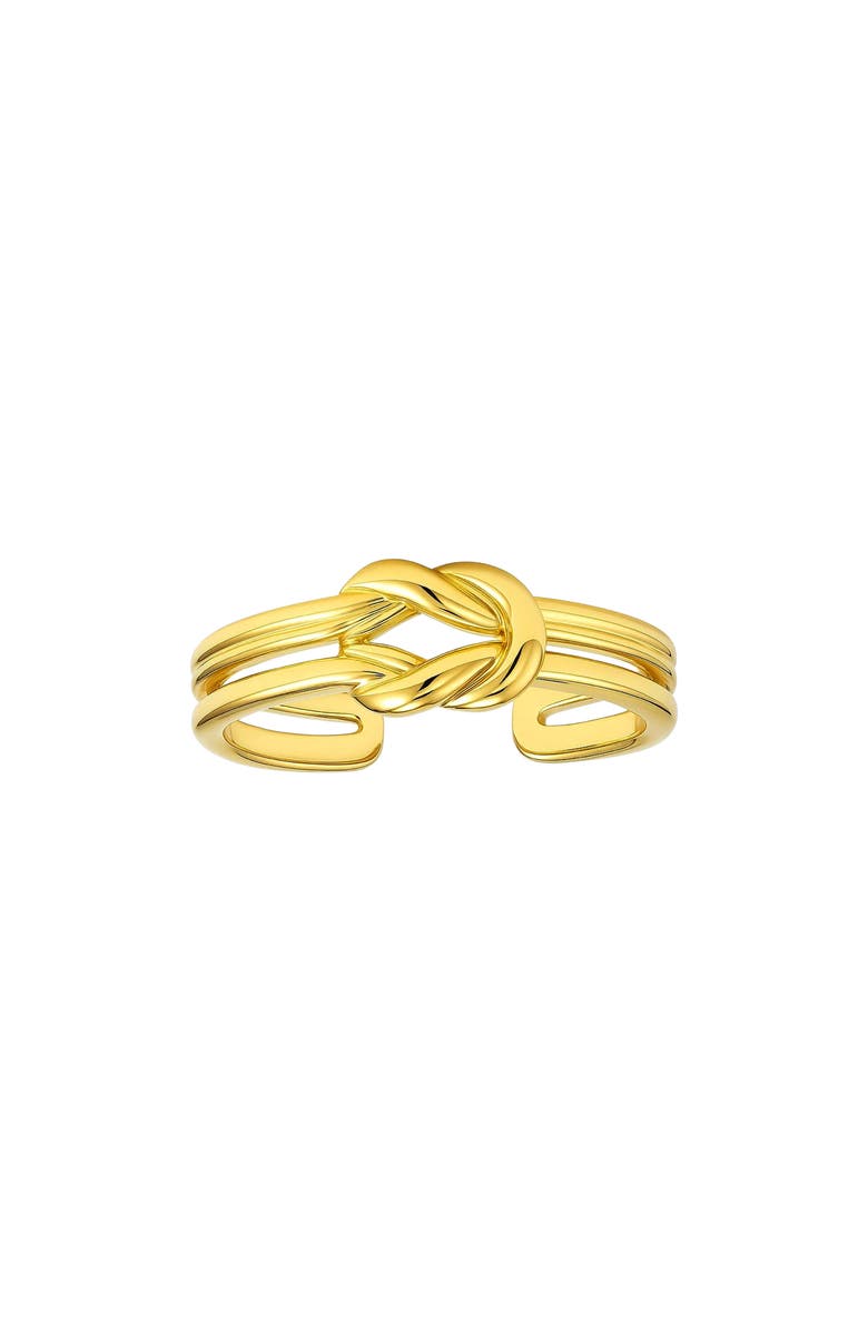 GABI RIELLE Two-Tone Adjustable Parallel Band Ring, Main, color, Gold