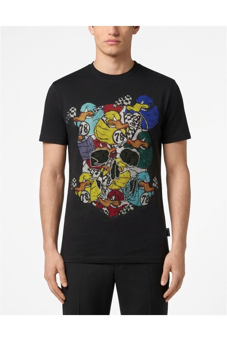 Jersey T-Shirt Plein Ducks Bling Men, Main, color, black
