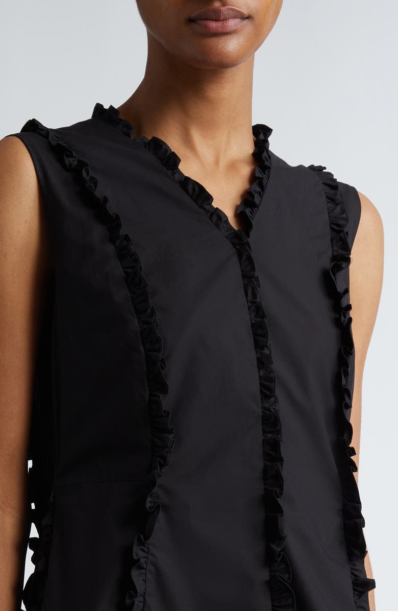 Max Mara Milena Sleeveless Ruffle Midi Dress, Alternate, color, 