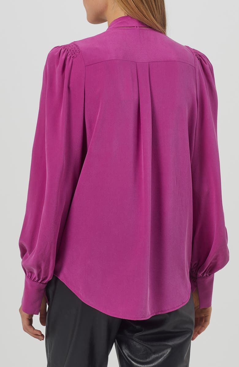 Equipment Lorraint Tie Neck Silk Blouse, Alternate, color, Wild Aster