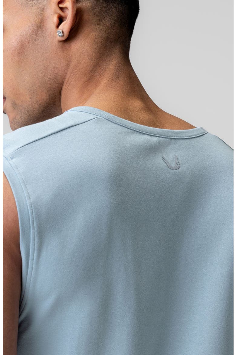 Creora Cotton Modal Cutoff Tank, Alternate, color, Light Sky
