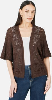Yumi Crochet Edge To Edge Cardigan