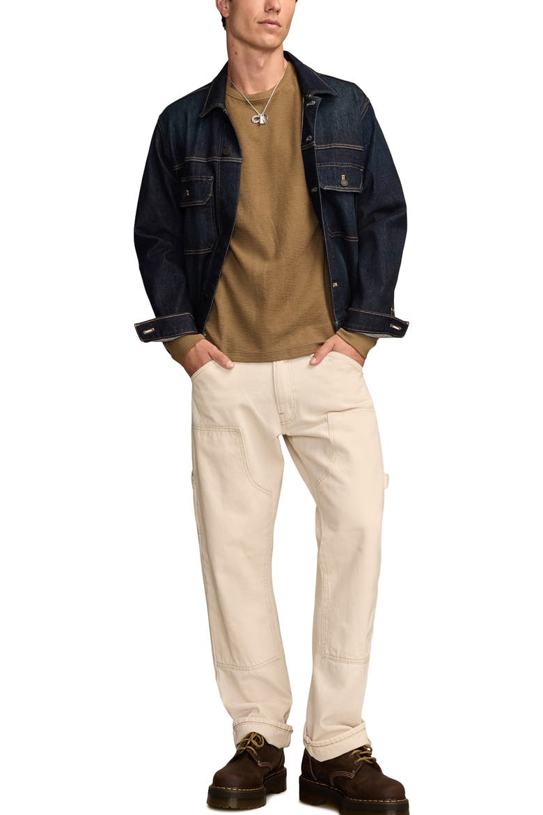 Duofold Textured Long Sleeve Cotton T-Shirt, Alternate, color, OLIVE