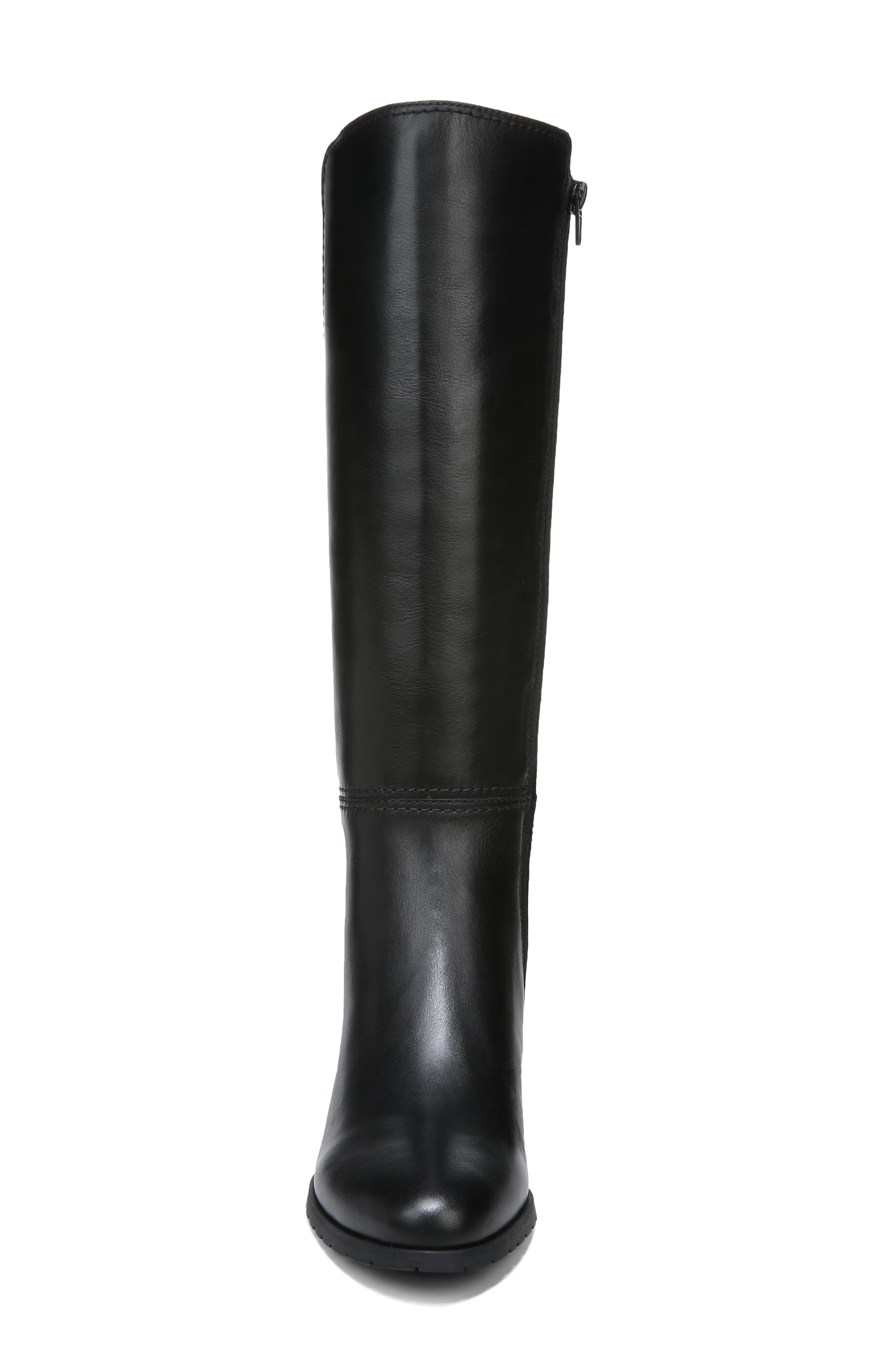 Naturalizer Brent Water Repellent Knee High Boot, Alternate, color, Black Lea