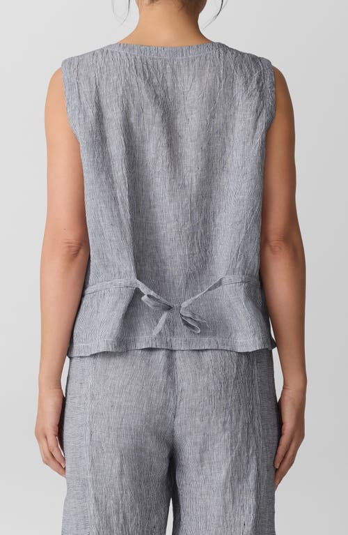 Eileen Fisher Tie Back Organic Linen Vest