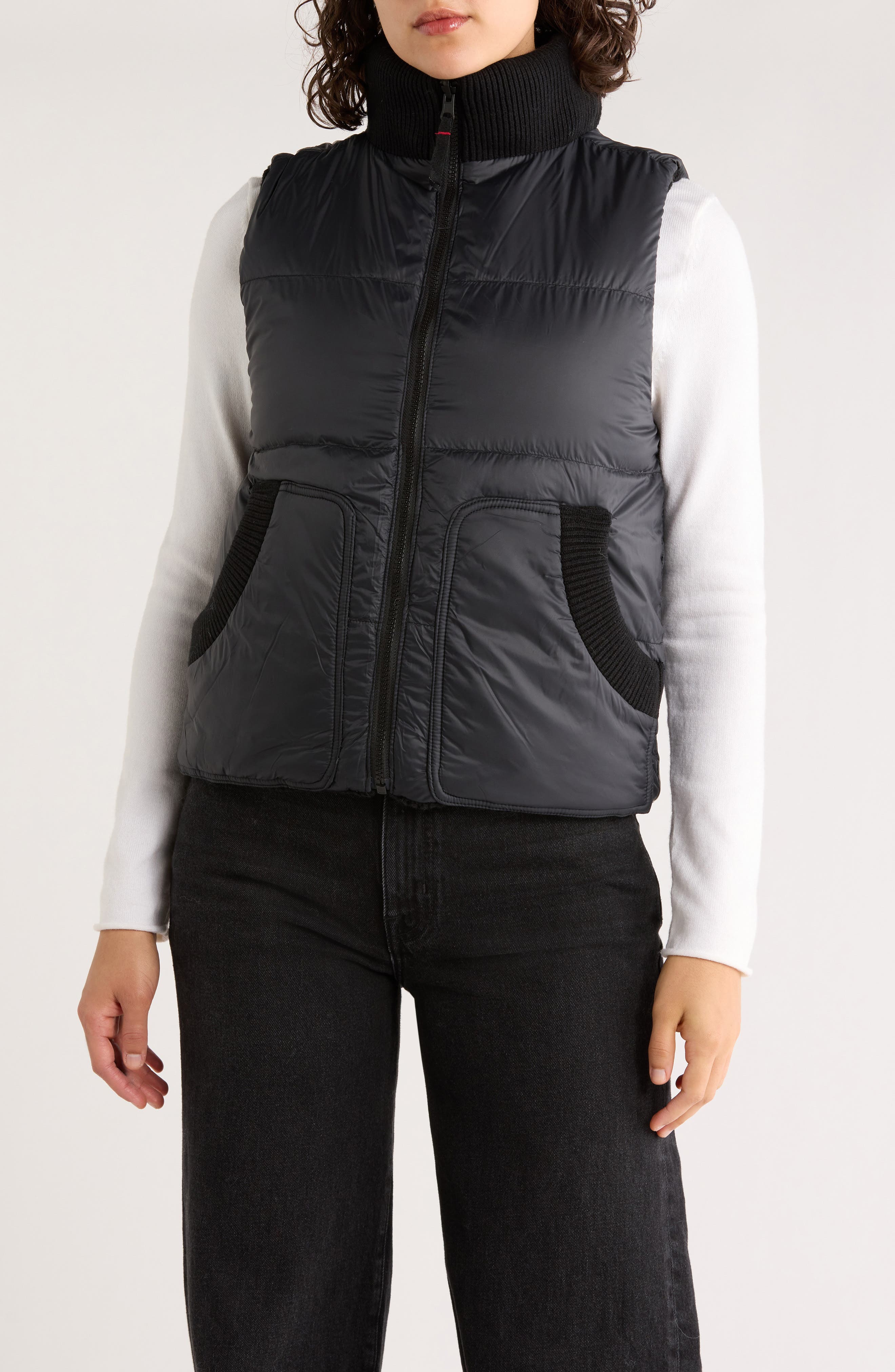 Alba Reversible Cable Knit Puffer Vest - image 2